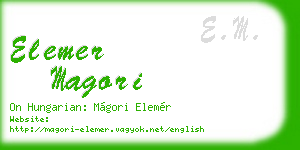 elemer magori business card