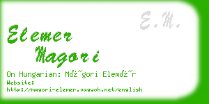 elemer magori business card